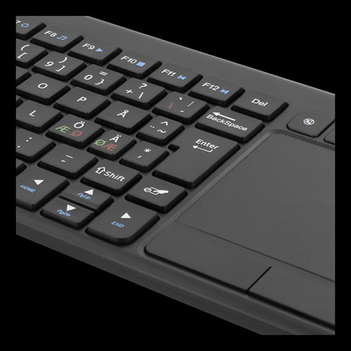 Trådløs mini-tastatur m. touchpad - Nordic (med ÆØÅ)