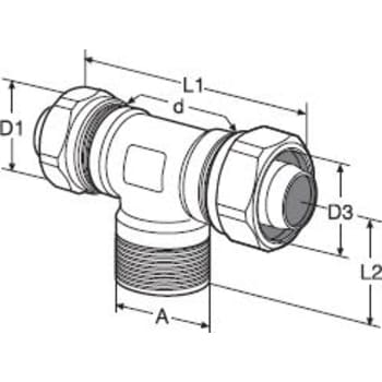 22 mm x 1/2" Pex tee