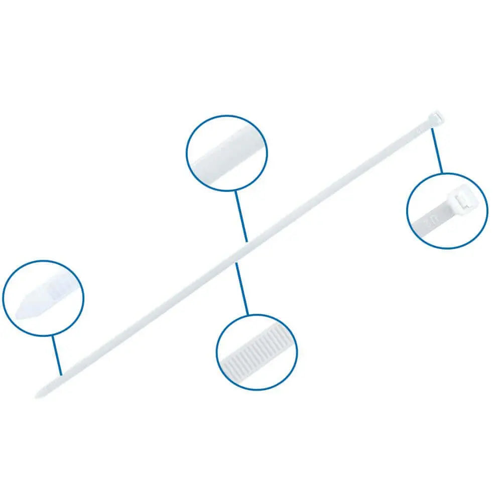 Strips / Kabelbinder 3,6x200mm. klar - 100 stk.