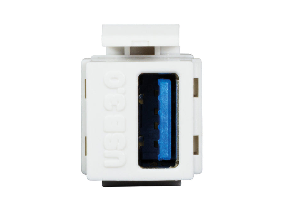 Keystone USB 3.0 fatning - 2 x USB A hun, Hvid