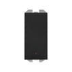 Simon 270 smal 1-polet afbryder med lys 10A - 230V mat sort