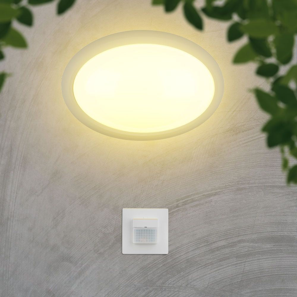 PIR sensor med 120° detekteringsområde og hvidt hus