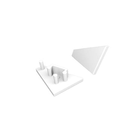 DIOFLEX endestykke CORNER10 G2 hvid 2 stk