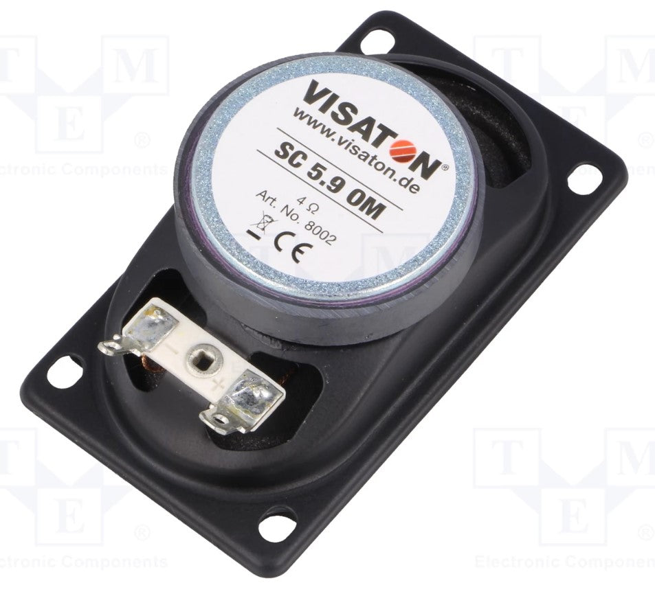 Full range højttaler - 10W 4ohm, 50,5x90,5x32,2mm