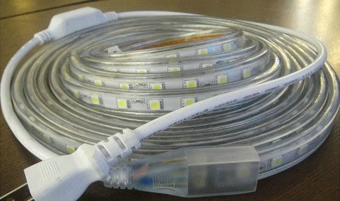 5 m. vandtæt LED strip (Type Q) - 230V, IP67