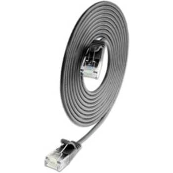 Patchkabel SLIM Light U/UTP Kat.6 0,15M PVC Ø2,8mm sort