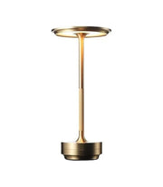 Opladelig LED bordlampe, Guld, touch dæmpbar