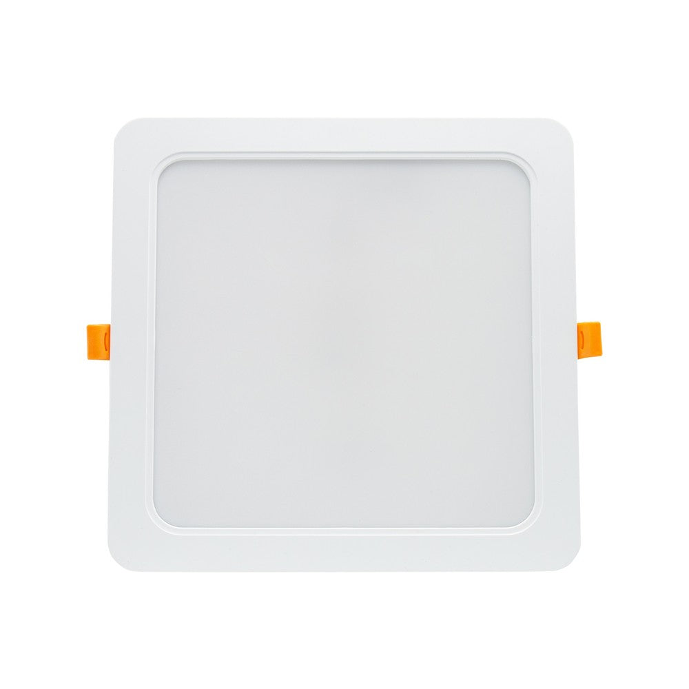 Spectrum 12W LED indbygningspanel - Udendørs, 230V, IP54, 12x12cm hul, 14,5x14,5cm mål, 1100lm, RA80