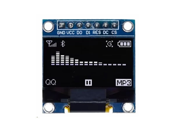 Grafisk OLED display - 0,96" SSD1306, Hvid (7 ben)