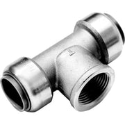 Roth tee 15x1/2"x15 mm, RF stål, anvendes på Pex, Cu og RF rør