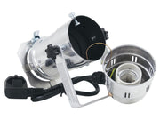 PAR20 lampehus - Krom, E27, kabel m. stik