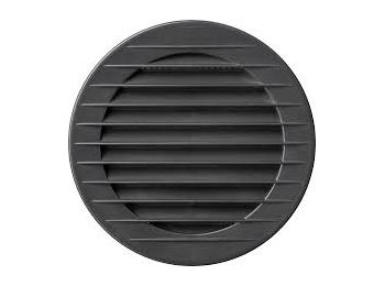 Rund ventilationsrist, ABS plast - Ø60mm, Grafit (4 stk.)
