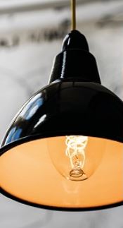 Pendant Lampeskærm - E27, Sort Emalje (1,5m ledn.)