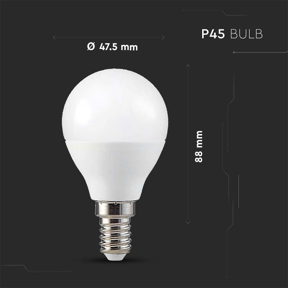 4,8W Smart LED Pære E14 RGB+3000K Dæmpbar med RF Kontrol - 470lm RA80