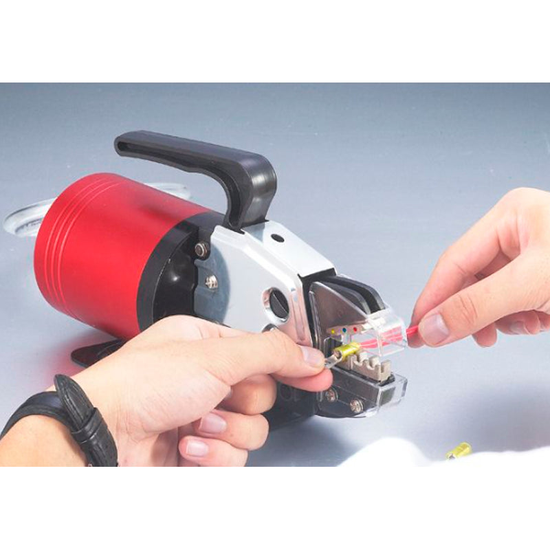 Pneumatisk Krimpmaskine m. fodpedal - 0,25-10mm², 5-6 bar