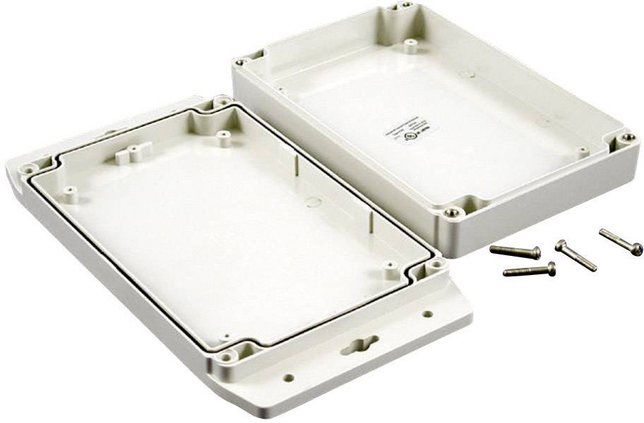 ABS plastkabinet - Grå m. flanger (91x159x62mm)