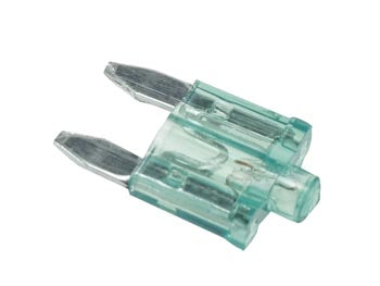 Mini-autosikring m. indikatorlys - 30A Grøn