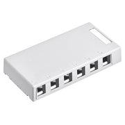 Office box 6 port, for 6 x Keystone konnektorer, hvid