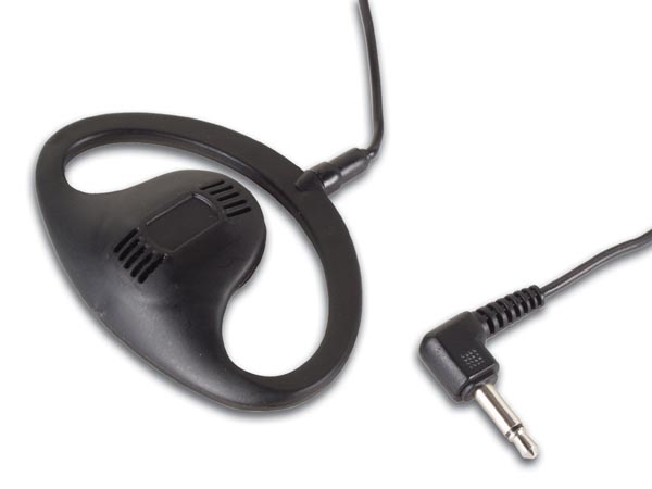 Ørehængt hovedsæt - 3,5mm mono JACK (1,2m)