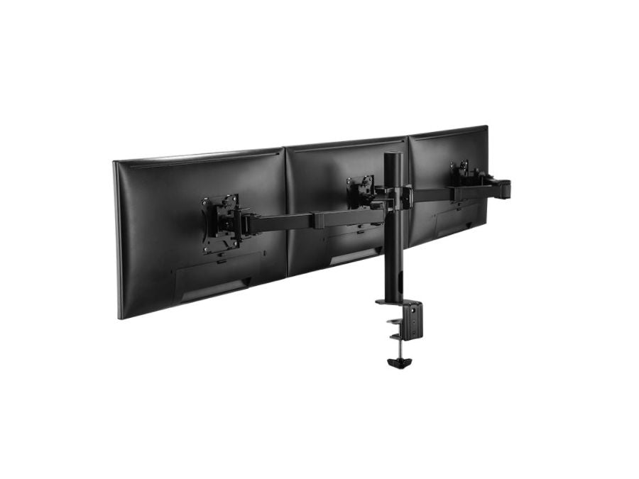 Triple monitor Bordbeslag - 17-27" VESA 75x75/100x100 Stål