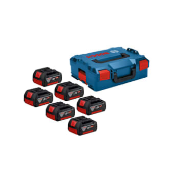 Bosch batteripakke 18 V med 6x4,0 Ah, L-Boxx