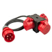 CEE Kompaktforgrener 400V/16A 3 udtag 1,5M kabel