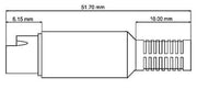 Mini-DIN stik - 8pol han