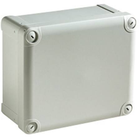 KASSE ABS 116X116X62 GRÅT LÅG