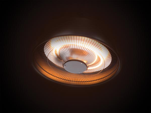 Elektrisk terrassevarmer - 1500W, IPX4, m. kæde