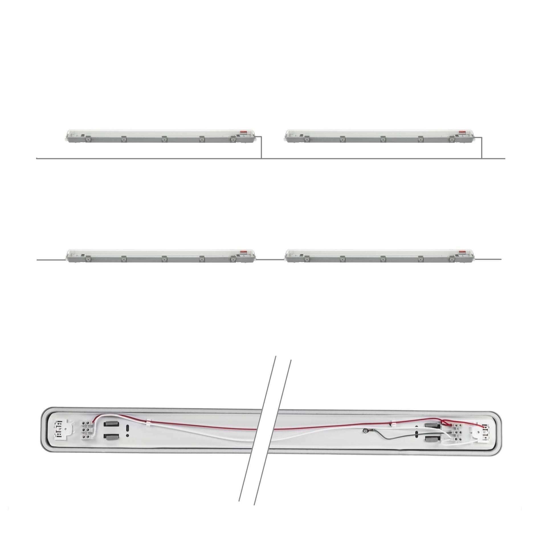 Limea LED armatur for LED rør 1x150cm IP65