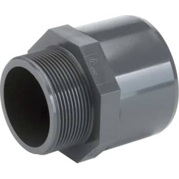 TP PVC-U d25x32x3/4" overgang med limmuffe og udvendigt gevind