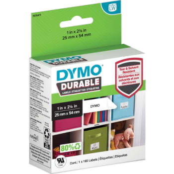 DYMO LabelWriter Holdbare 25x54mm Små Multi-brug Etiketter hvid 160 etiketter
