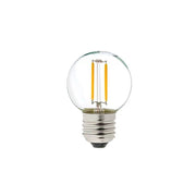 2W LED kronepære - G40, kultråd, klart glas, E27, 230V, 80lm, RA80