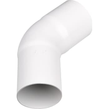 Plastmo bøjning Ø75mm 45° hvid