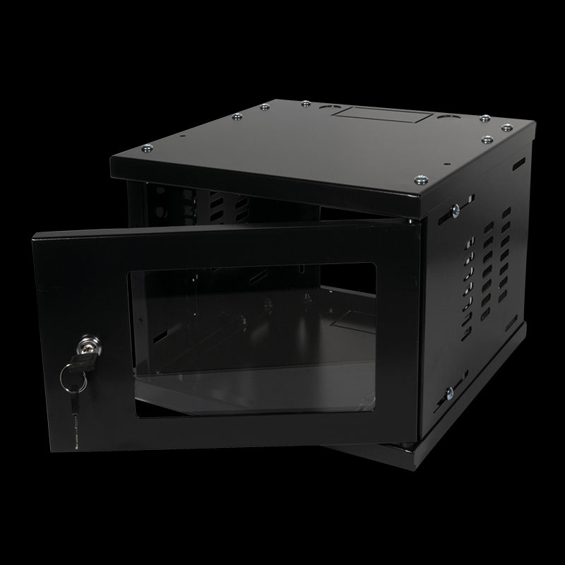 10" væg-rackskab - 4U B312xD300mm (SOHO) Sort