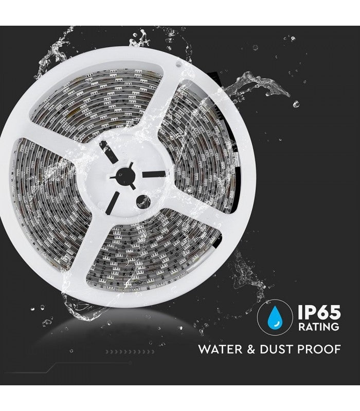 10,8W/m RGB stænktæt LED strip - 5m