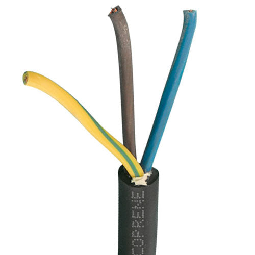 Gummikabel H05RR-F 3G0,75mm² - pr. meter