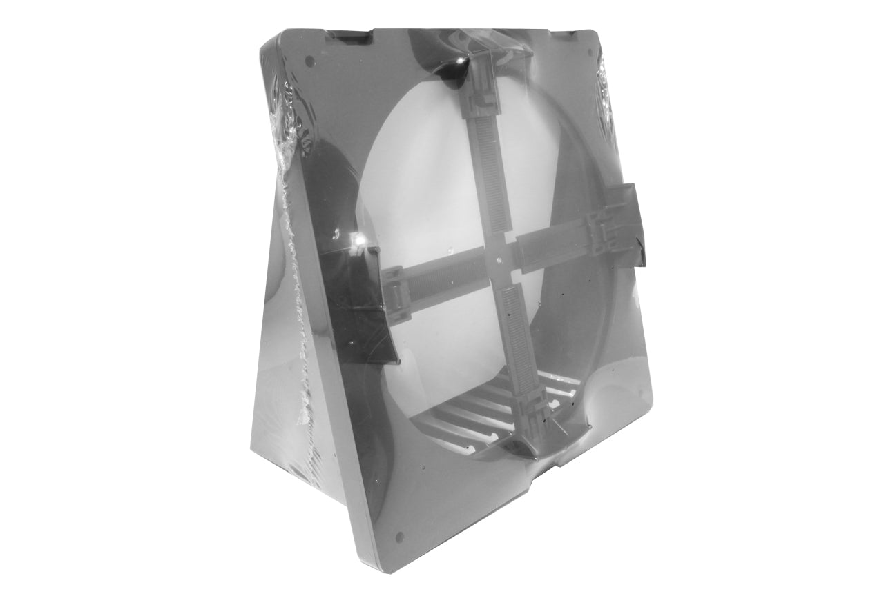 Vægrist med hætte 170x170mm, Ø80-150mm, Koksgrå