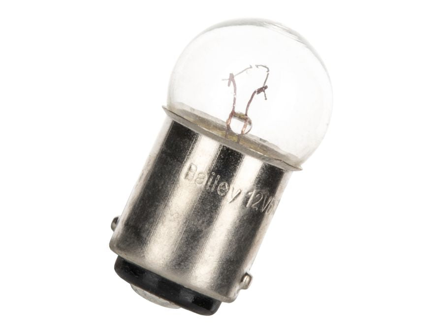 Dværglampe - 12V / 10W Globe, Ba15d sokkel (Ø18x35mm)