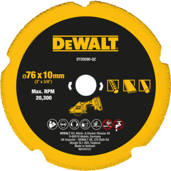 DEWALT diamantskæreskive, universal, Ø76/10 mm
