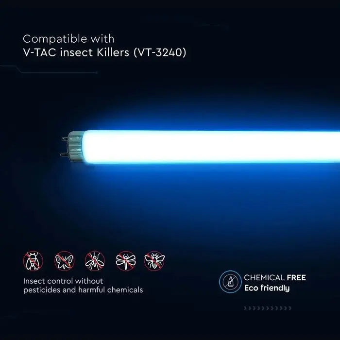 V-Tac insektlamperør - 20W, passer til VT-3240, UV-lys - 60.5 cm langt T8 rør