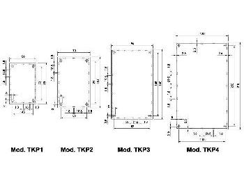 TEKO kabinet P4 - Blå (130x215x78mm)