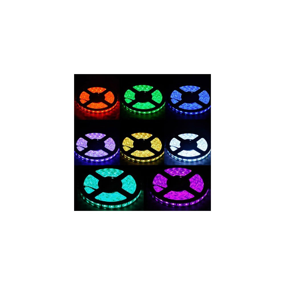 V-Tac 4,8W/m RGB vandtæt LED strip – 5m, 30 LED pr. meter, 400lm/m, 12V, IP65