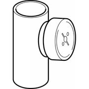 75 mm x 90° Renserør med dæksel sort PEH Geberit