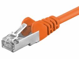 FTP netværkskabel - Skærmet CAT5e, 2xRJ45, ORANGE (1m)