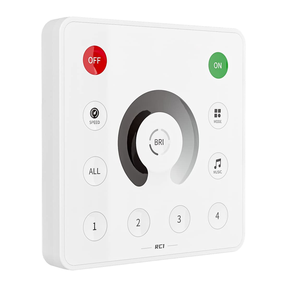 Vægmonteret fjernbetjening til SPI løbelys controller - 2,4ghz (12V-24V)