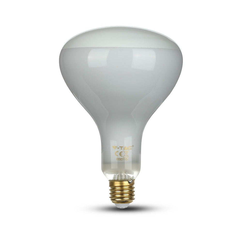 8W R125 LED Kultrådspære E27, 4000K Dæmpbar - Energibesparende LED lyskilde med stor E27 fatning, 600lm og høj farvegengivelse (RA80) - Ideel til dæmpbare belysningsløsninger.