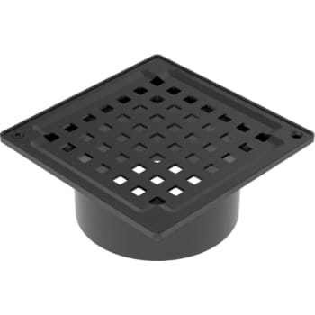 OVERDEL SQUARE, Sort, Uden bærering, Beton, 145x145 mm, Stål