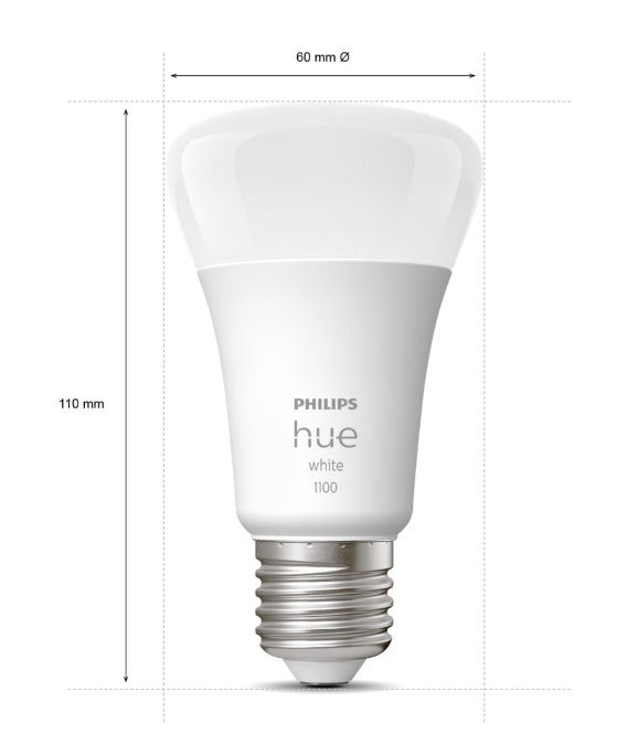 HUE White Starter Kit - 3 x 9,5W E27 A60 LED pære (BT)