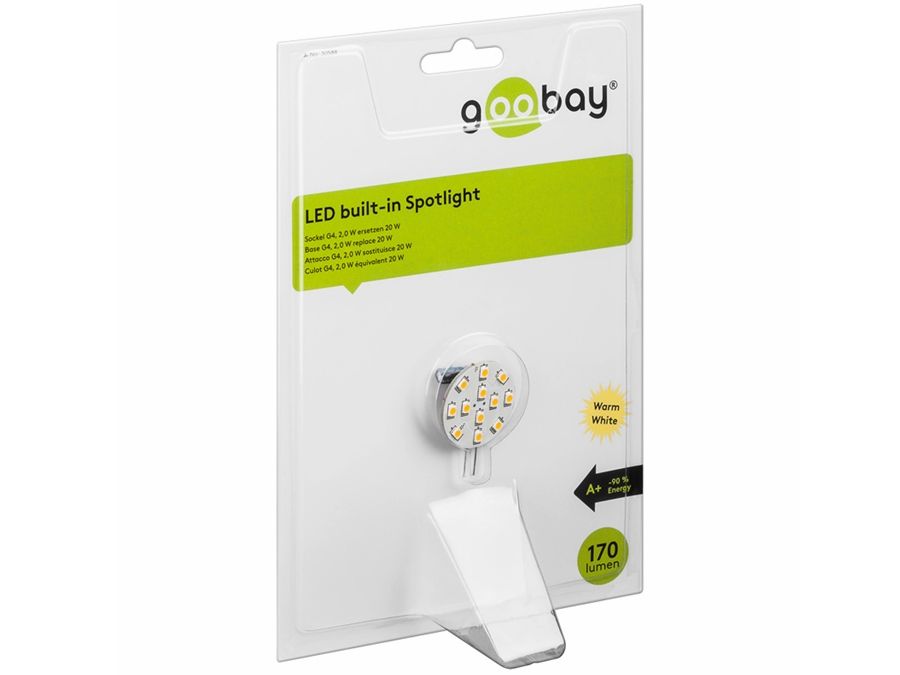 G4 LED stiftpære, side - 12V / 2W Varm Hvid (170 lm, 140°)